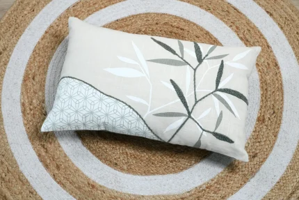Pernă decorativă Yuki 30X50 cm, culoare jad, 100% bumbac - imagine 2