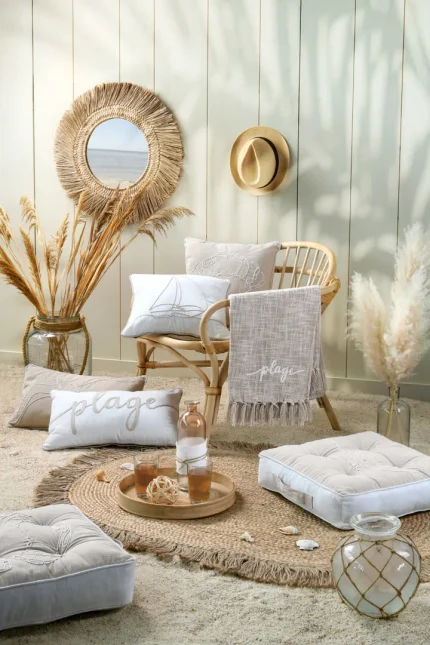 Pernă decorativă Dunes 30X50 cm, culoare natural, 55% bumbac 45% poliester - imagine 5