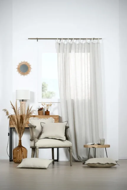 Pernă decorativă Aline 30X50 cm, culoare natural, 81% bumbac 19% in - imagine 6