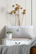 Pernă decorativă Josephine 35X60 cm, culoare crem, 55% bumbac 45% poliester - imagine 2