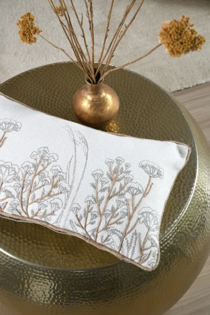 Pernă decorativă Oriana 30X50 cm, culoare natural, 55% bumbac 45% poliester - imagine 2
