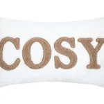 Pernă decorativă Cosylife 30X50 cm, culoare crem, 100% poliester