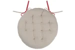 Pernă de scaun Ronde Duo Rosu/In 38X38 cm, culoare roșu/in, 100% bumbac - imagine 3