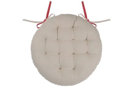 Pernă de scaun Ronde Duo Rosu/In 38X38 cm, culoare roșu/in, 100% bumbac - imagine 3