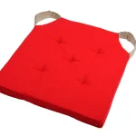 Pernă de scaun Velcro Duo Rosu/In 38X38 cm, culoare roșu/in, 100% bumbac