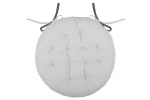 Pernă de scaun Ronde Duo Gri/Perla 38X38 cm, culoare gri/perlă, 100% bumbac - imagine 3