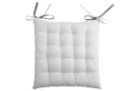 Pernă de scaun Duo Gri/Perla 40X40 cm, culoare gri/perlă, 100% bumbac