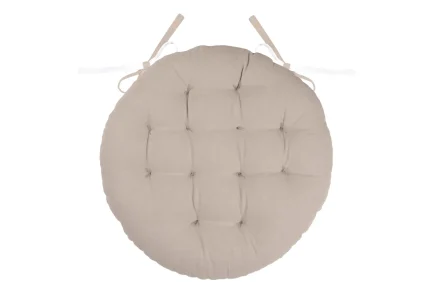 Pernă de scaun Ronde Duo Crem/In 38X38 cm, culoare crem/in, 100% bumbac - imagine 3