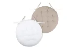 Pernă de scaun Ronde Duo Crem/In 38X38 cm, culoare crem/in, 100% bumbac - imagine 2