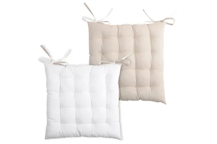 Pernă de scaun Duo Crem/In 40X40 cm, culoare crem/in, 100% bumbac - imagine 3