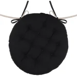 Pernă de scaun Ronde Duo Negru/In 38X38 cm, culoare negru/in, 100% bumbac