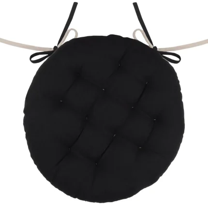 Pernă de scaun Ronde Duo Negru/In 38X38 cm, culoare negru/in, 100% bumbac