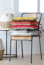 Pernă de scaun Duo Negru/In 40X40 cm, culoare negru/in, 100% bumbac - imagine 5