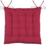 Pernă de scaun Duo 38X38X3.5 cm, culoare roșu, 100% bumbac