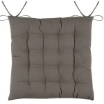 Pernă de scaun Duo 38X38X3.5 cm, culoare greige, 100% bumbac