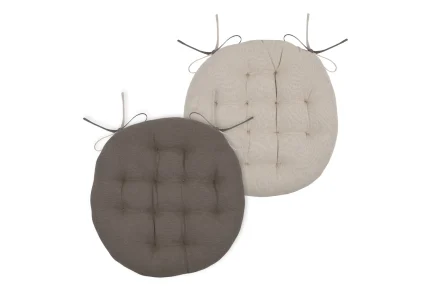 Pernă de scaun Ronde Duo Greige/In 38X38 cm, culoare greige/in, 100% bumbac - imagine 2