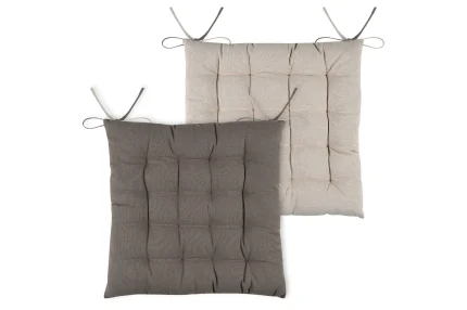 Pernă de scaun Duo Greige/In 40X40 cm, culoare greige/in, 100% bumbac - imagine 2