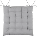 Pernă de scaun Duo 38X38X3.5 cm, culoare gri, 100% bumbac