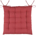 Pernă de scaun Duo 38X38X3.5 cm, culoare cărămiziu, 100% bumbac