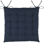 Pernă de scaun Duo 38X38X3.5 cm, culoare albastru, 100% bumbac