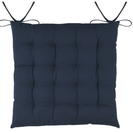 Pernă de scaun Duo 38X38X3.5 cm, culoare albastru, 100% bumbac