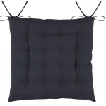 Pernă de scaun Duo 38X38X3.5 cm, culoare antracit, 100% bumbac