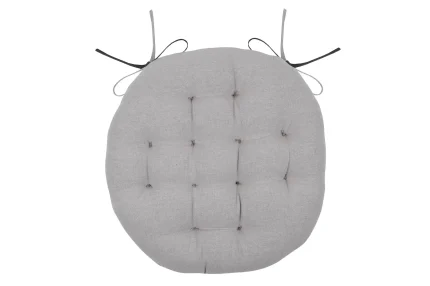 Pernă de scaun Ronde Duo Antracit/Gri 38X38 cm, culoare antracit/gri, 100% bumbac - imagine 3