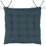 Pernă de scaun Duo 38X38X3.5 cm, culoare cobalt, 100% bumbac