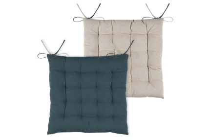 Pernă de scaun Duo Cobalt/In 40X40 cm, culoare cobalt/in, 100% bumbac - imagine 2