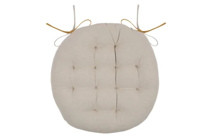 Pernă de scaun Ronde Duo Mustar/In 38X38 cm, culoare muștar/in, 100% bumbac - imagine 3