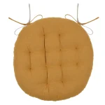 Pernă de scaun Ronde Duo Mustar/In 38X38 cm, culoare muștar/in, 100% bumbac