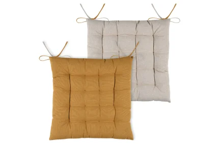Pernă de scaun Duo Mustar/In 40X40 cm, culoare muștar/in, 100% bumbac - imagine 2