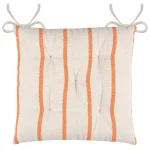 Pernă de scaun St Trop Alb/Coral 40X40 cm, culoare alb/coral, 100% bumbac