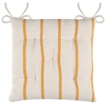 Pernă de scaun St Trop Alb/Mustar 40X40 cm, culoare alb/muștar, 100% bumbac