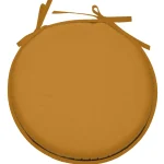 Pernă de scaun Ronde Nelson 40X40 cm, culoare muștar, 100% poliester