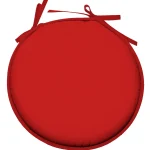 Pernă de scaun Ronde Nelson 40X40 cm, culoare roșu, 100% poliester