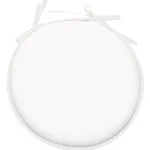 Pernă de scaun Ronde Nelson 40X40 cm, culoare alb, 100% poliester