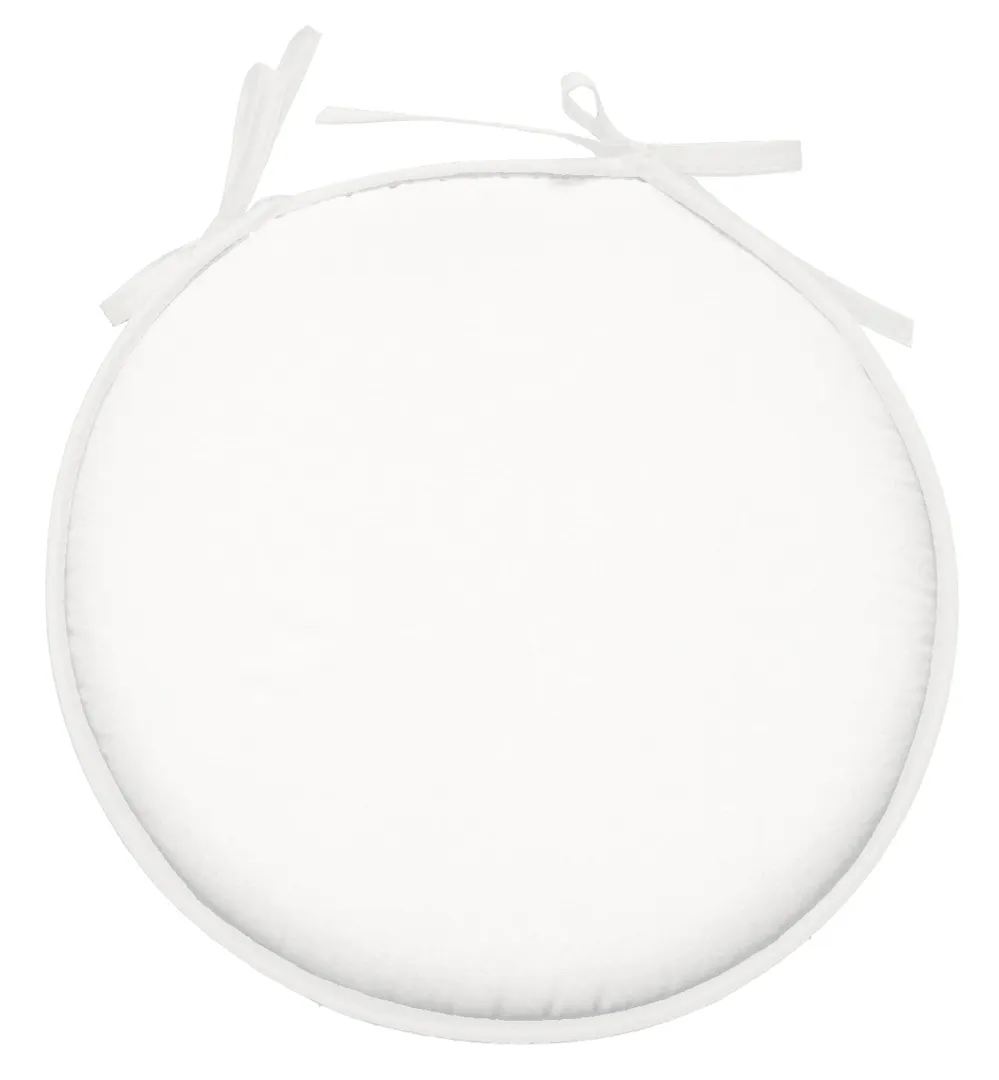 CU4689019GAL-R_1 Pernă de scaun Ronde Nelson 40X40 cm, culoare alb, 100% poliester - imagine 1
