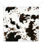 Pernă de scaun Vache 38X38X4 cm, culoare maro, 100% poliester