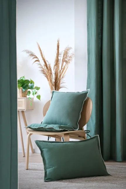 Pernă de scaun Helios 38X38 cm, culoare verde, 100% bumbac - imagine 6