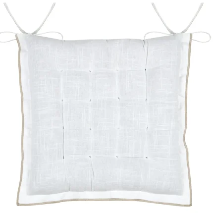 Pernă de scaun Helios 38X38 cm, culoare alb, 100% bumbac