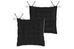 Pernă de scaun Helios 38X38 cm, culoare negru, 100% bumbac - imagine 3