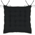 Pernă de scaun Helios 38X38 cm, culoare negru, 100% bumbac