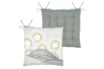 Pernă de scaun Yuki 38X38 cm, culoare natural, 100% bumbac - imagine 2