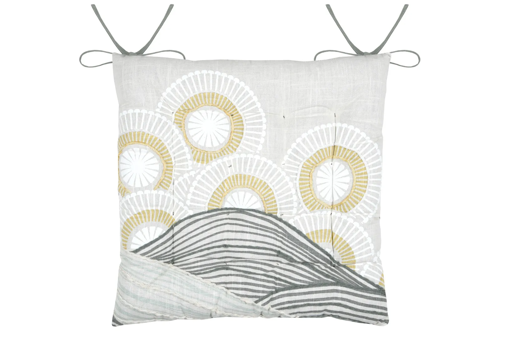 CUD326001GAL_4 Pernă de scaun Yuki 38X38 cm, culoare natural, 100% bumbac - imagine 1