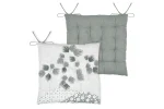 Pernă de scaun Yuki 38X38 cm, culoare bleu, 100% bumbac - imagine 2