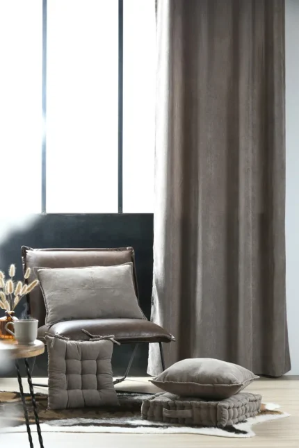 Pernă de scaun Dandy 38X38 cm, culoare greige, 100% poliester - imagine 3