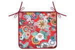 Pernă de scaun Gipsy 38X38 cm, culoare roșu, 100% poliester
