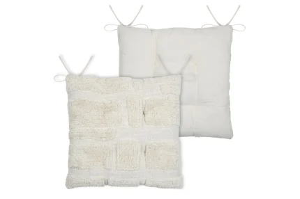 Pernă de scaun Balma 38X38 cm, culoare crem, 100% bumbac - imagine 2