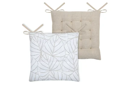 Pernă de scaun Nova 38X38 cm, culoare natural, 45% poliester 55% bumbac - imagine 2